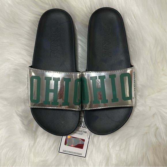 Victoria's Secret Pink College Cross Slides Ohio University size 5-6 Small. NWT - Picture 2 of 7